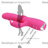 Vibrador con movimiento y estimulador de clitoris y varias velocidades USB